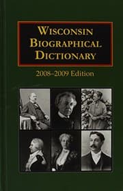 Tapa de Wisconsin Biographical Dictionary 2008-2009 Edition
