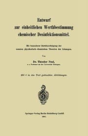 Tapa de Entwurf Zur Einheitlichen Werthbestimmung Chemischer Desinfektionsmittel
