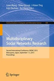 Tapa de Multidisciplinary Social Networks Research