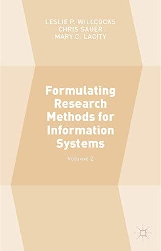 Tapa de Formulating Research Methods for Information Systems