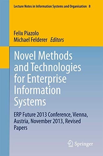Tapa de Novel Methods and Technologies for Enterprise Information Systems