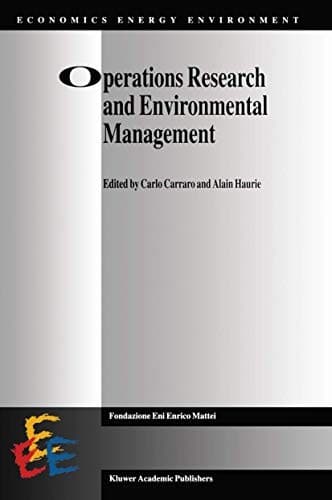 Tapa de Operations Research and Environmental Management