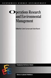 Tapa de Operations Research and Environmental Management