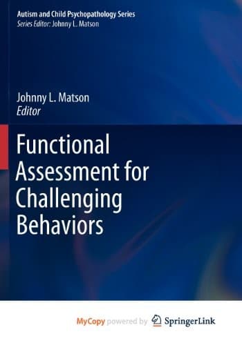Tapa de Functional Assessment for Challenging Behaviors