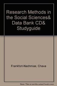 Tapa de Research Methods in the Social Sciences& Data Bank CD& Studyguide
