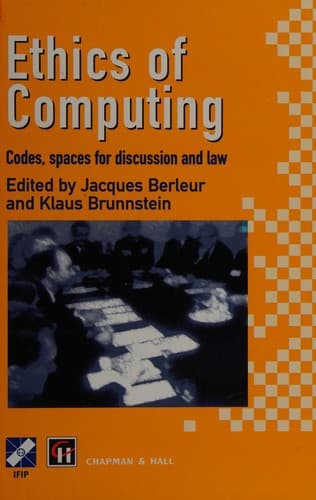 Tapa de Ethics of computing