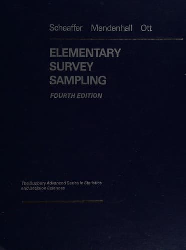 Tapa de Elementary survey sampling