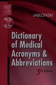 Tapa de Dictionary of medical acronyms & abbreviations