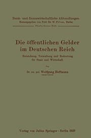 Tapa de Die öffentlichen Gelder im Deutschen Reich