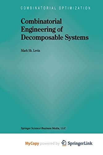 Tapa de Combinatorial Engineering of Decomposable Systems