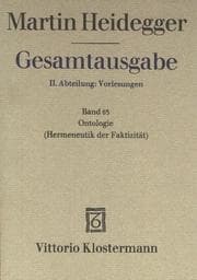 Tapa de Gesamtausgabe, Ln, Bd.63, Ontologie