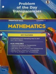 Tapa de PRENTICE HALL/MATHEMATHICS/COURSE 1/PROBLEM OF THE DAY TRANSPARENCIES