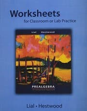 Tapa de Worksheets for Classroom and Lab Practice for Prealgebra