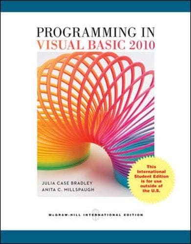 Tapa de Programming in Visual Basic 2010
