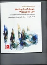 Tapa de McGraw-Hill Guide Writing for College, Writing for Life - Special Edition for Northern Arizona University