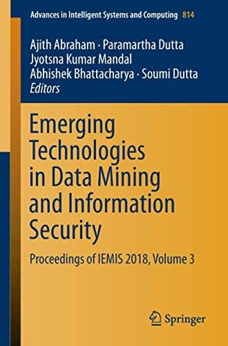 Tapa de Emerging Technologies in Data Mining and Information Security