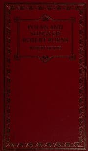 Tapa de Poems and songs of Robert Burns