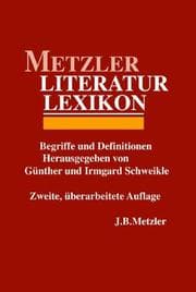 Tapa de Metzler Literatur Lexikon. Begriffe und Definitionen.