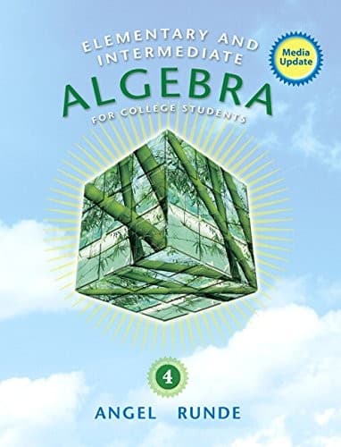 Tapa de Elementary & Intermediate Algebra for College Students, Media Update