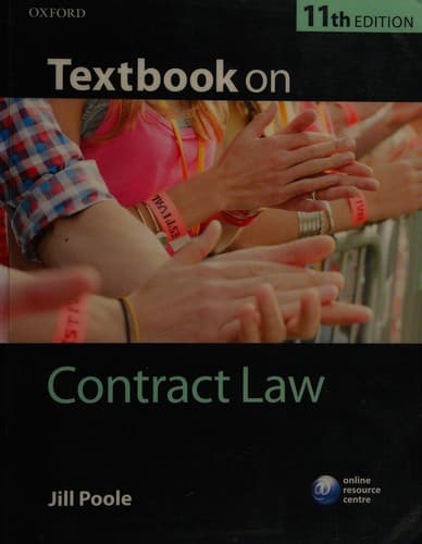 Tapa de Textbook on contract law
