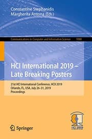 Tapa de HCI International 2019 – Late Breaking Posters