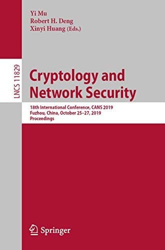 Tapa de Cryptology and Network Security