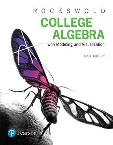 Tapa de College Algebra with Modeling & Visualization