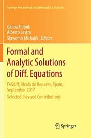 Tapa de Formal and Analytic Solutions of Diff. Equations