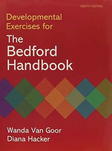 Tapa de Developmental Exercises for The Bedford Handbook
