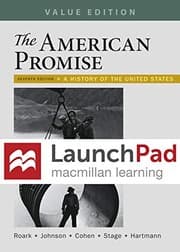 Tapa de LaunchPad for The American Promise and The American Promise Value Edition