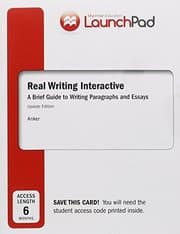 Tapa de LaunchPad for Real Writing Interactive