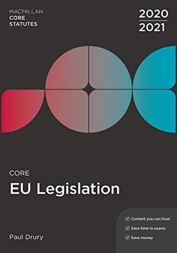 Tapa de Core EU Legislation 2020-21