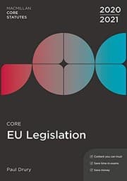 Tapa de Core EU Legislation 2020-21