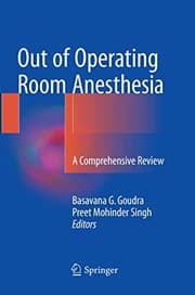 Tapa de Out of Operating Room Anesthesia