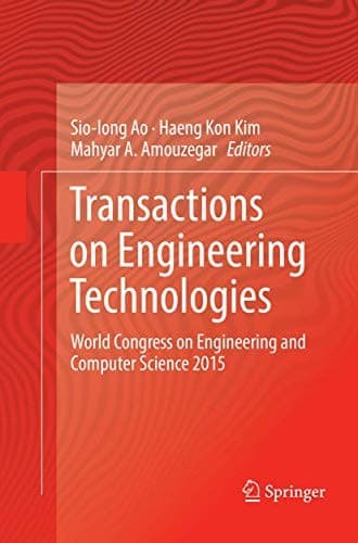 Tapa de Transactions on Engineering Technologies