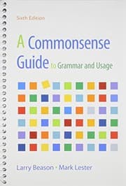 Tapa de Commonsense Guide to Grammar and Usage 6e & LearningCurve Solo