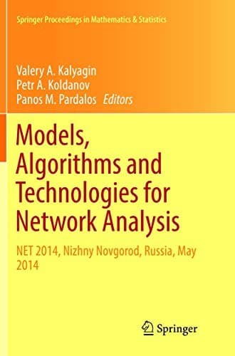 Tapa de Models, Algorithms and Technologies for Network Analysis