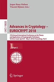 Tapa de Advances in Cryptology – EUROCRYPT 2018