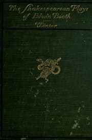 Tapa de The Shakespearean Plays of Edwin Booth - Volume I