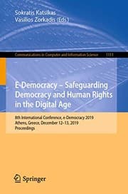 Tapa de E-Democracy – Safeguarding Democracy and Human Rights in the Digital Age