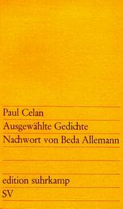 Tapa de Ausgewahlte Gedichte Nachwort Von Beda Allemann