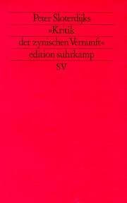 Tapa de Peter Sloterdijks Kritik der zynischen Vernunft. ( Neue Folge, 297)