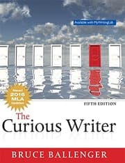 Tapa de The Curious Writer, MLA Update