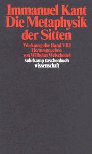 Tapa de Werkausgabe, Bd.8, Die Metaphysik der Sitten