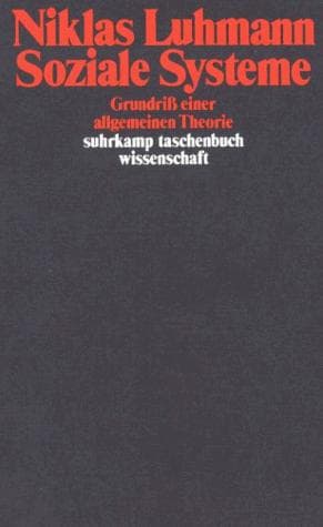 Tapa de Soziale Systeme. Grundriß einer allgemeinen Theorie