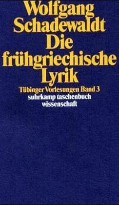Tapa de Die frühgriechische Lyrik