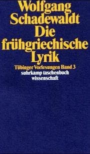 Tapa de Die frühgriechische Lyrik