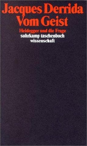 Tapa de Vom Geist. Heidegger und die Frage