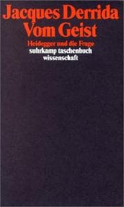 Tapa de Vom Geist. Heidegger und die Frage