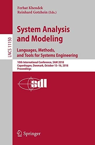 Tapa de System Analysis and Modeling. Languages, Methods, and Tools for Systems Engineering